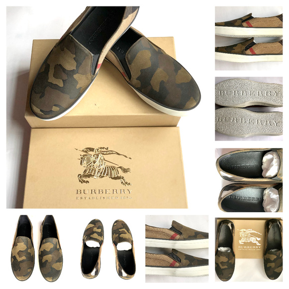 Burberry Other - SOLD! Burberry Gauden Camouflage Slip-on Sneakers